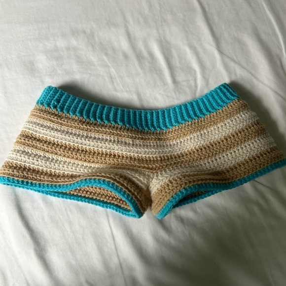 Super mini crochet shortsHandmade with yarnWash in cold lay flat to dry